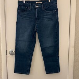Levi's Dark Blue Cotton 311 Shaping Skinny Capri Jeans SZ 30